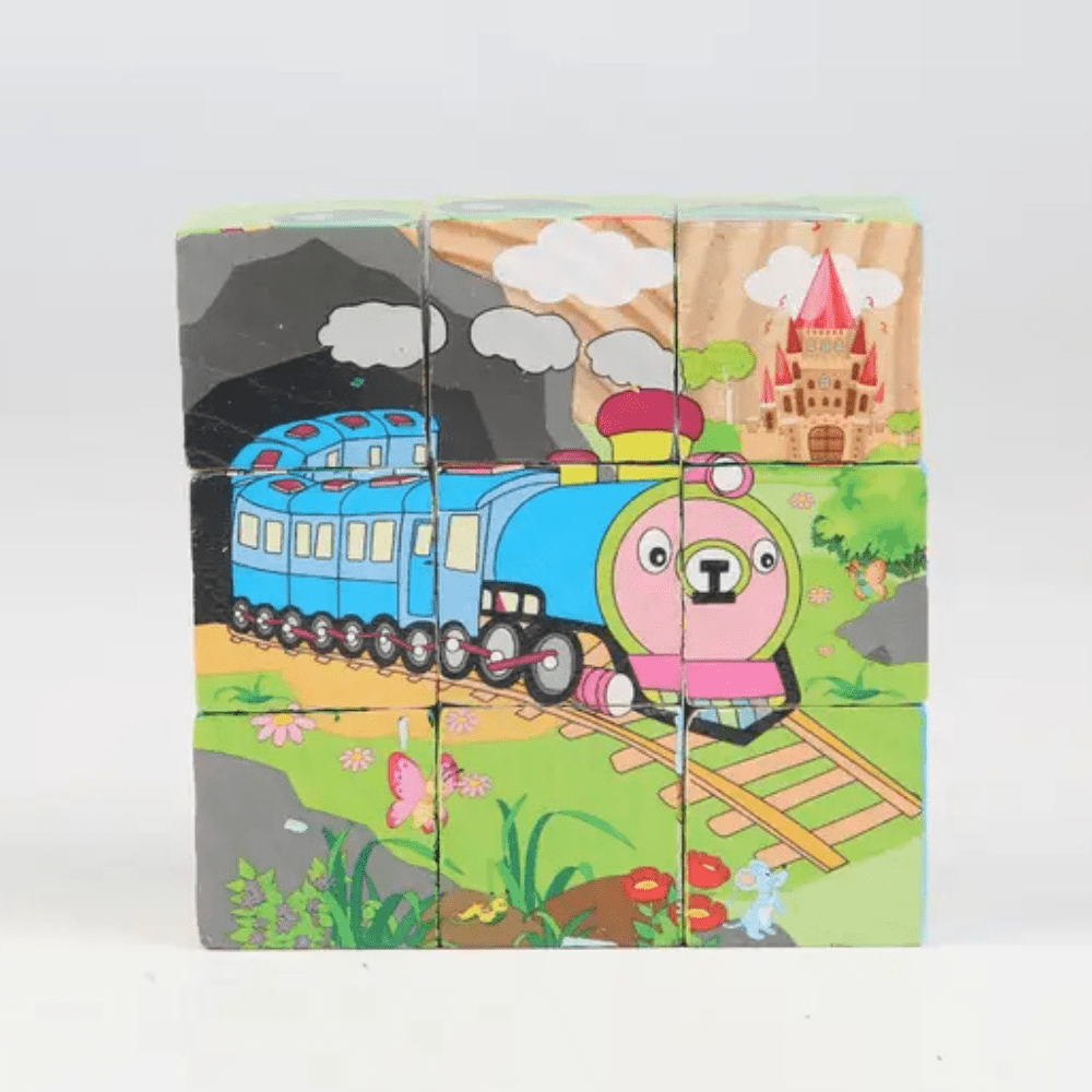 Puzzle en Bois - CubeMontessori™ - Moyens de Transport - Le Merveilleux Monde de l'Enfance