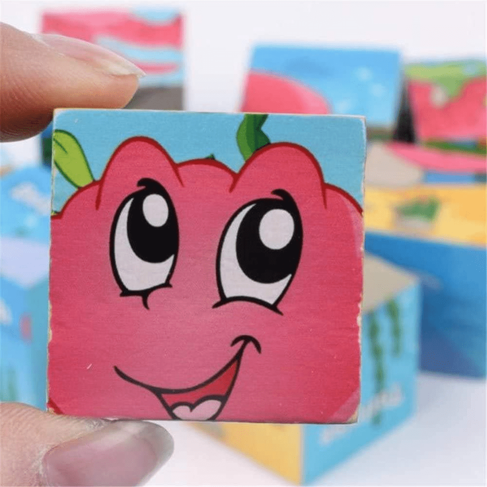 Puzzle en Bois - CubeMontessori™ - Animaux Marins - Le Merveilleux Monde de l'Enfance