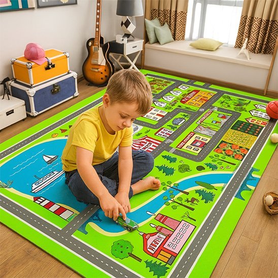 Tapis circuit voiture | Aventure Kids - Le Merveilleux Monde de l’Enfance