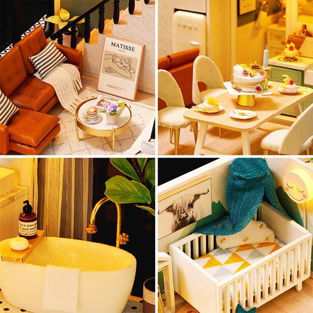 Maison de Poupée - MiniDollhousePuzzle™ - Beige & Vert