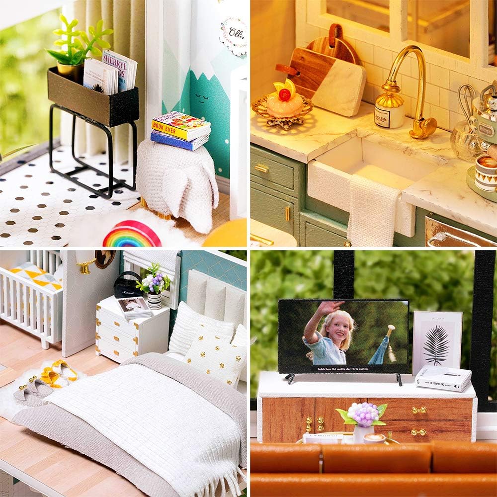 Maison de Poupée - MiniDollhousePuzzle™ - Beige & Vert